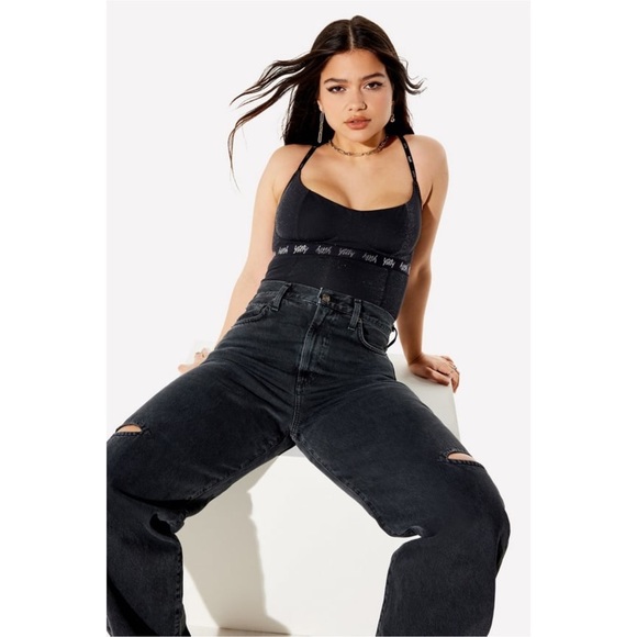 New Yitty Spotlight Shaping Demi Cup Thong Bodysuit in Shimmer black Small - Picture 7 of 7